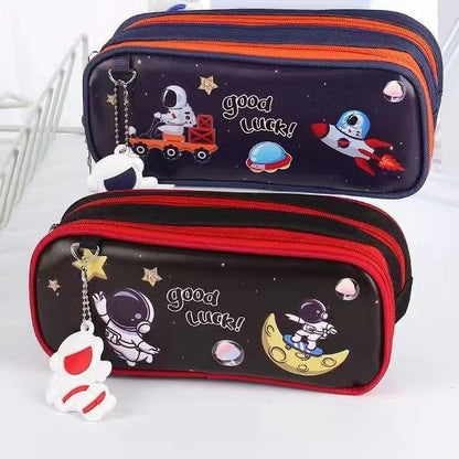 Large Capacity Cartoon Dinosaur Canvas Pen Case