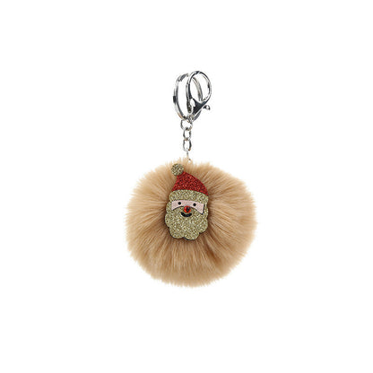 Christmas Gifts Christmas Tree Hair Ball Keychain