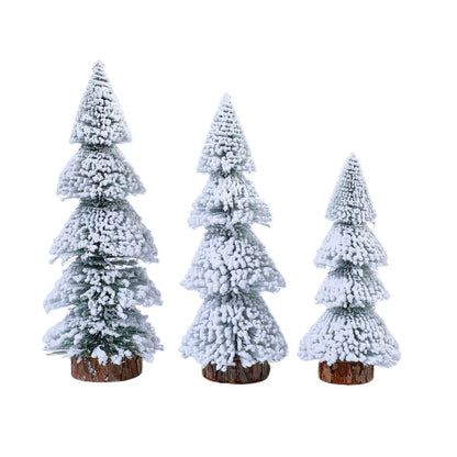 Lighthouse Shaped Flocked Cedar Tree Ornaments