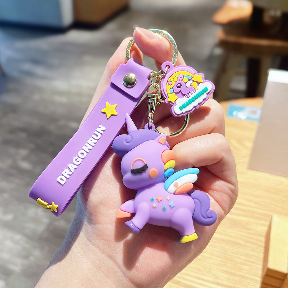 Cartoon Cute Unicorn PVC Keychain Cute Keychain