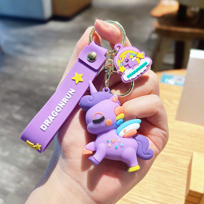 Cartoon Cute Unicorn PVC Keychain Cute Keychain