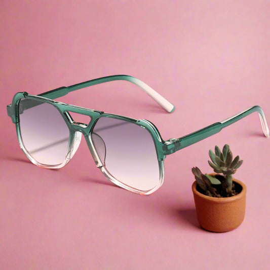 Wholesale Double Beam Square Frame PC Kids Sunglasses