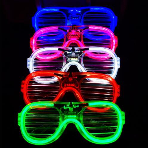 LED Cool Light Square Louver Love Glasses