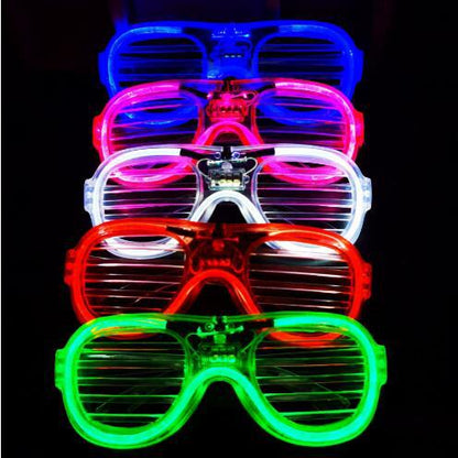 LED Cool Light Square Louver Love Glasses