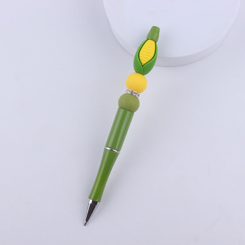 Cartoon Fruit Silicone Color Plastic Beadable Pens