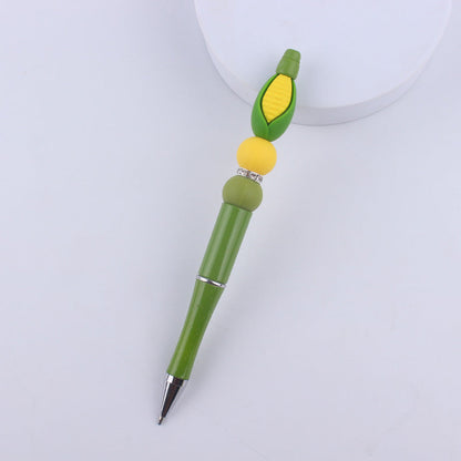 Cartoon Fruit Silicone Color Plastic Beadable Pens