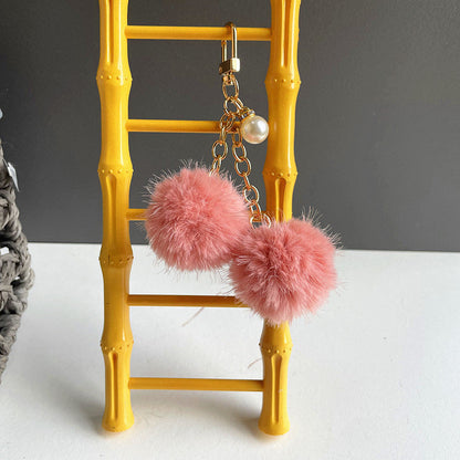 Cute Pearl Candy Plush Ball Bags, Keychain Pendants