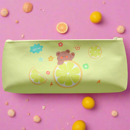Creative PU Leather Cartoon Bear Rabbit Pencil Case