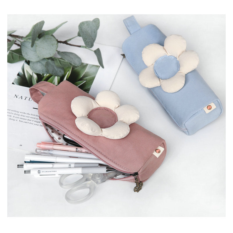 Flower Canvas Pencil Case