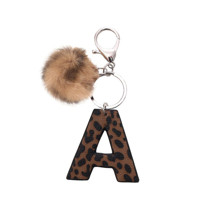 Western Cowboy Leopard Leather Keychains