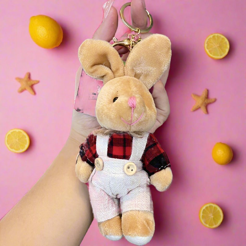 Rabbit Bear Plush Keychains