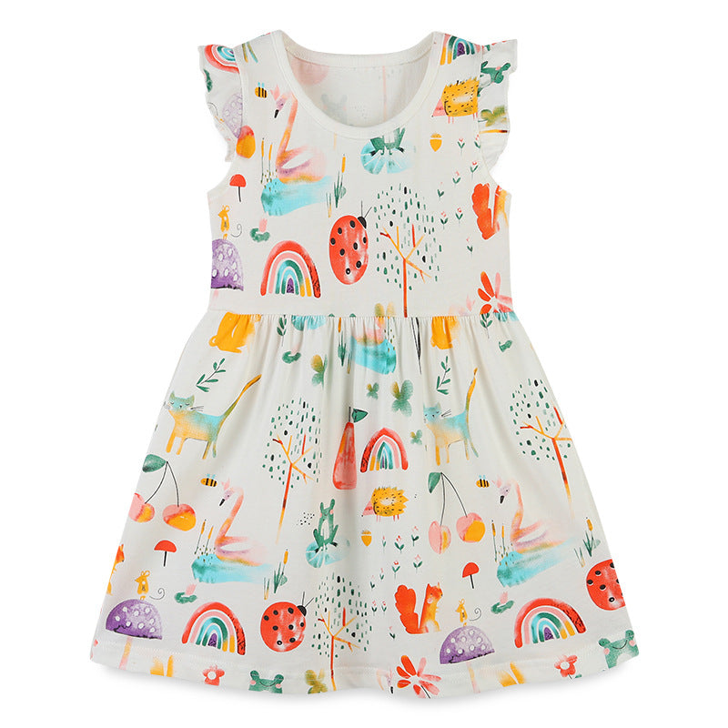 Knitted Cotton Round Neck Princess Dress Baby Clothes