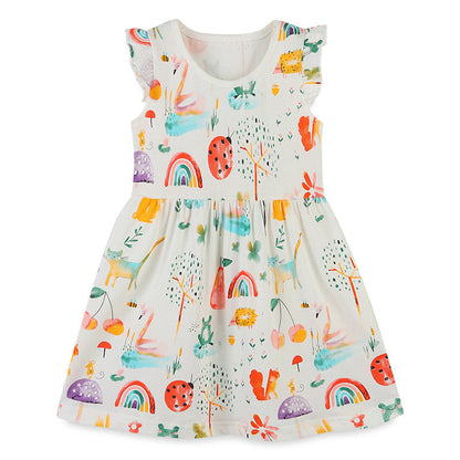 Knitted Cotton Round Neck Princess Dress Baby Clothes