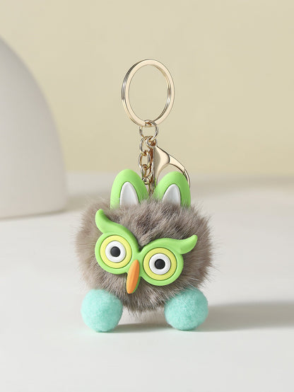 Cartoon Plush Owl Keychain