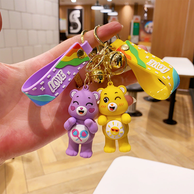 Cartoon PVC Soft Love Bear Keychain Cute Keychain