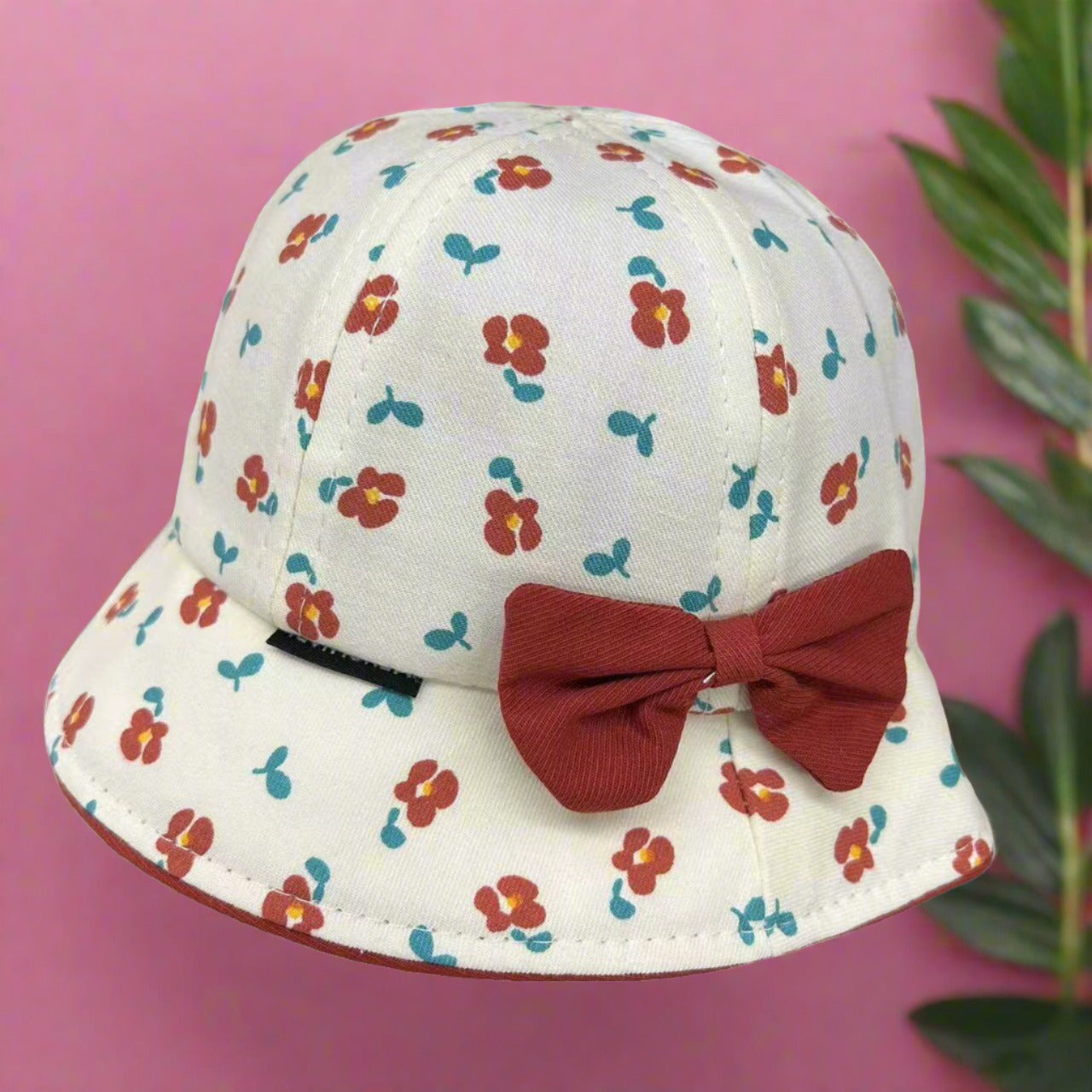 Children Cotton Flower Bow Bucket Hat