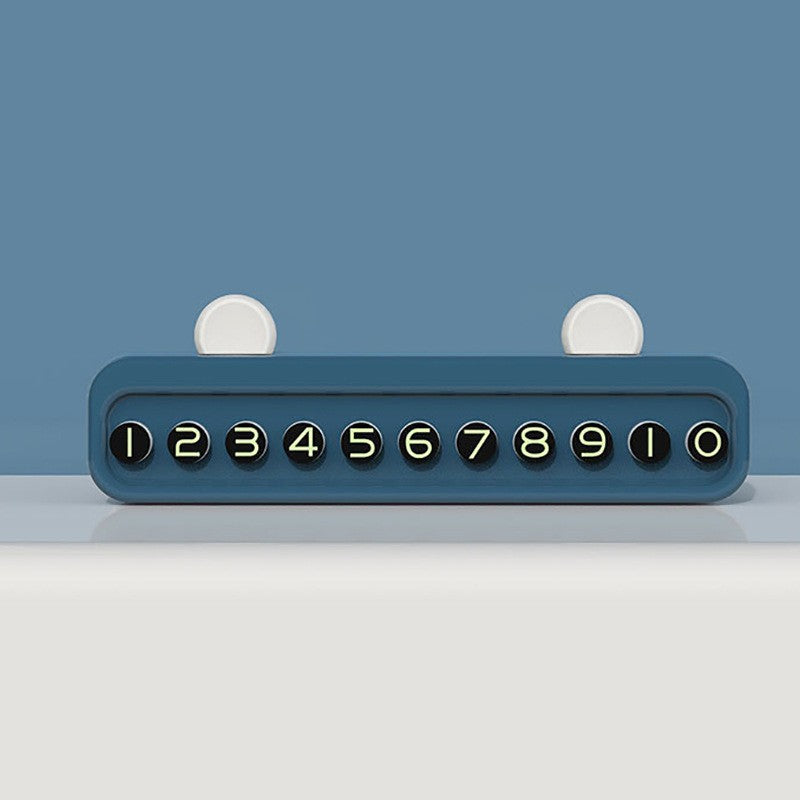 Phone Number Plastic Car Ornament Parking Sign