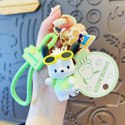 Big Ears PVC Soft Glue Puppy Keychain Creative Keychain