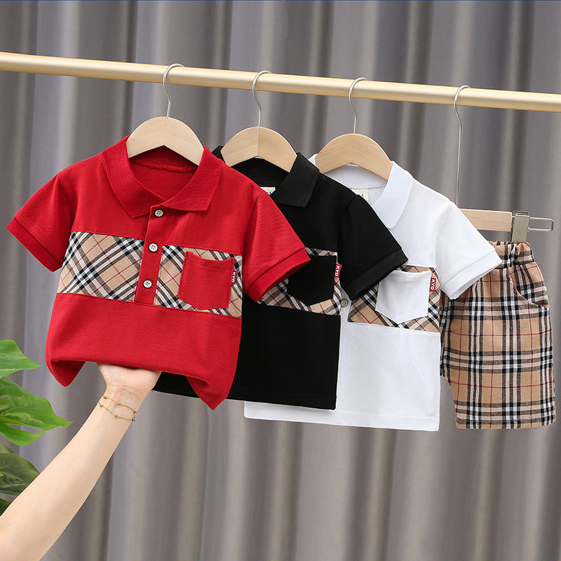 Boys' Cotton Polo Shirts and Shorts Sets