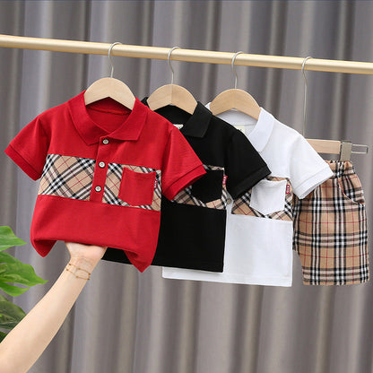 Boys' Cotton Polo Shirts and Shorts Sets