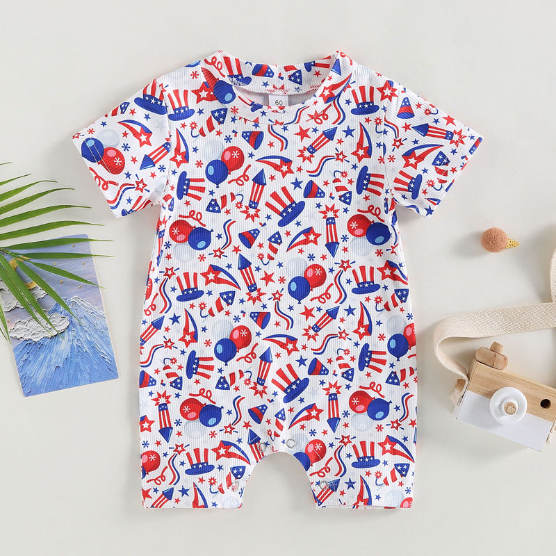 Cotton Children's Independence Day Jumpsuit