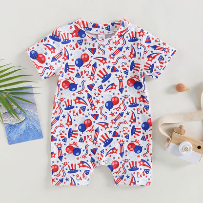 Cotton Children's Independence Day Jumpsuit