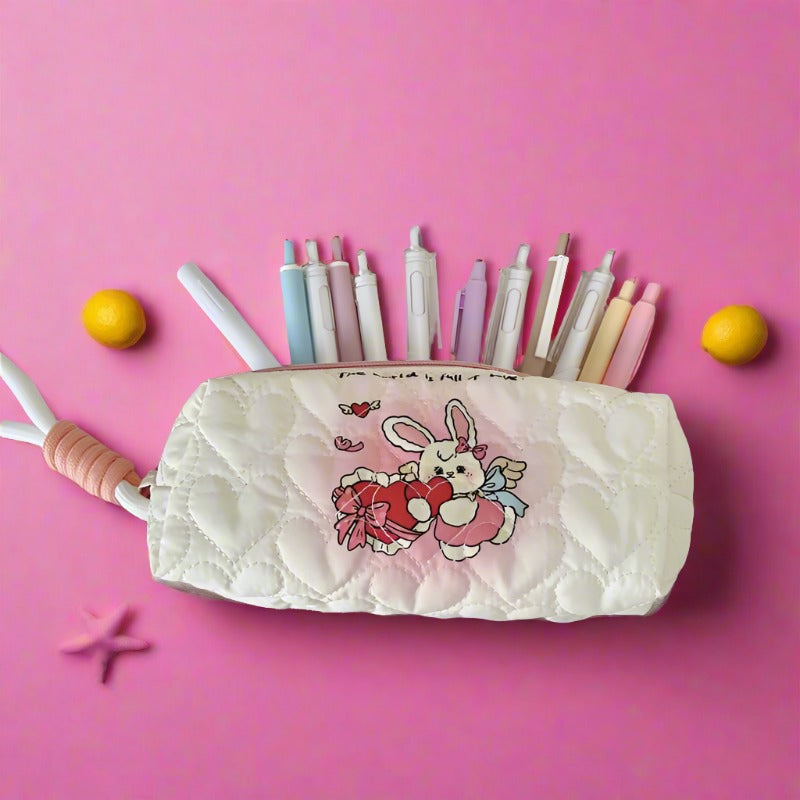 Large Capacity Printed Simple Polyester Pencil Case