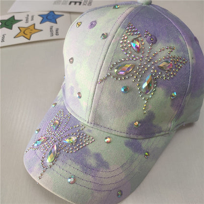 Big Kids Flower Butterfly Baseball Cap
