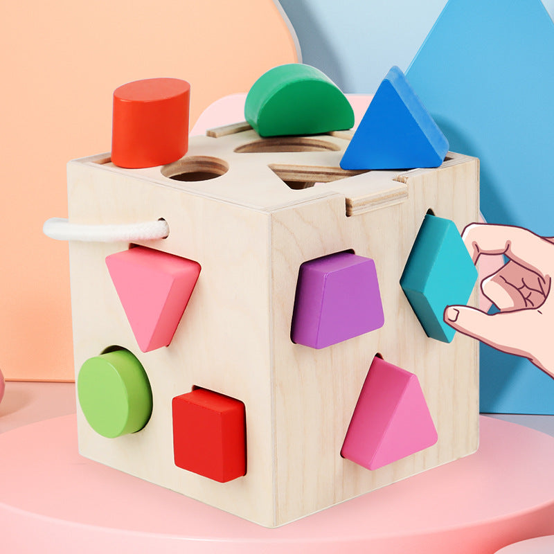 Wholesale of Thirteen Hole Wooden Intelligence Boxes for Children's Toys