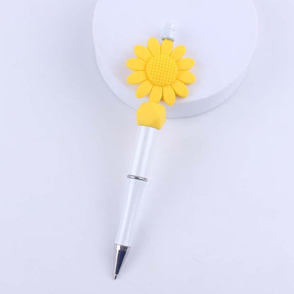 Cartoon Flower Silicone Handmade Beaded Ballpoint Pen
