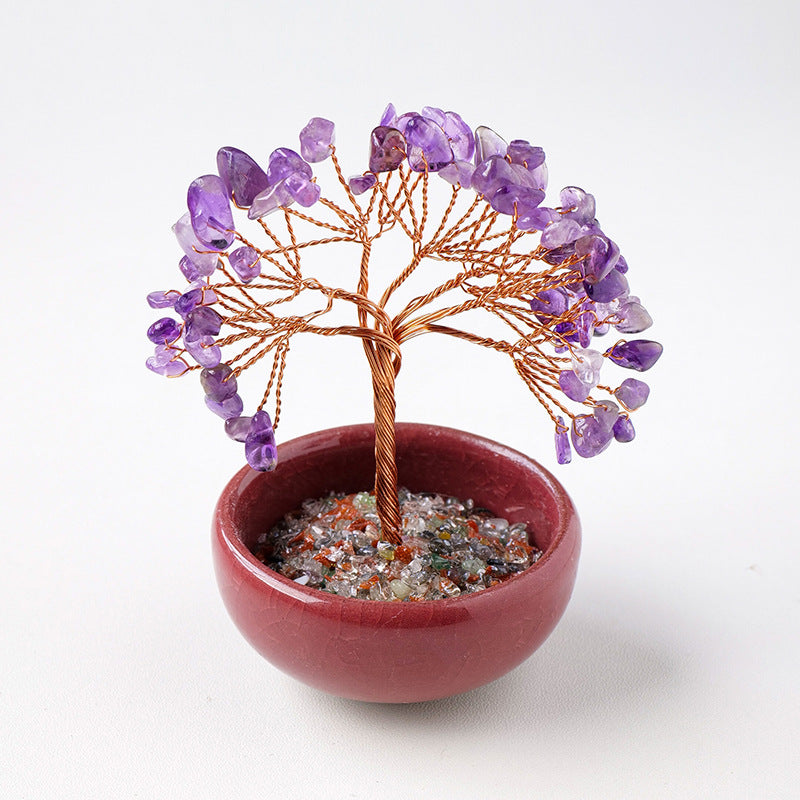 Natural Crystal Tree Ornaments
