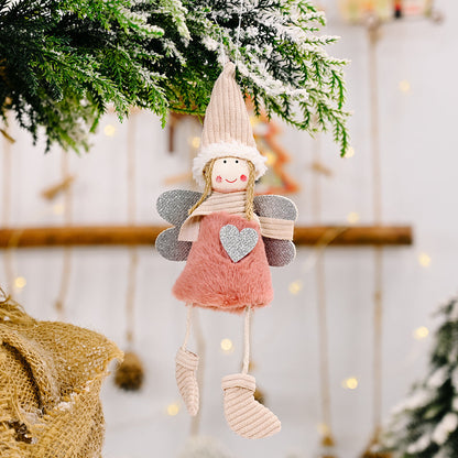 Christmas Decoration New Plush Love Angel Pendant Small