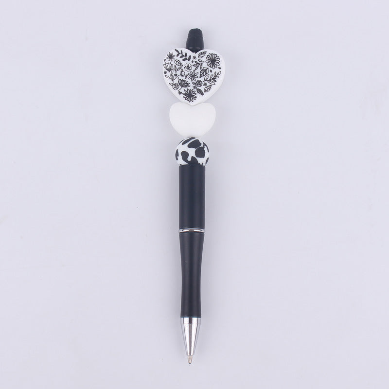 Cartoon Love Series Beadable Silicone Beaded Ballpoint Pen
