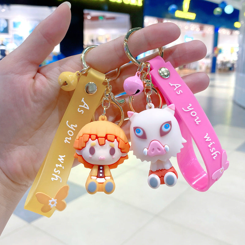Cartoon Anime PVC Soft Silicone Creative Keychain