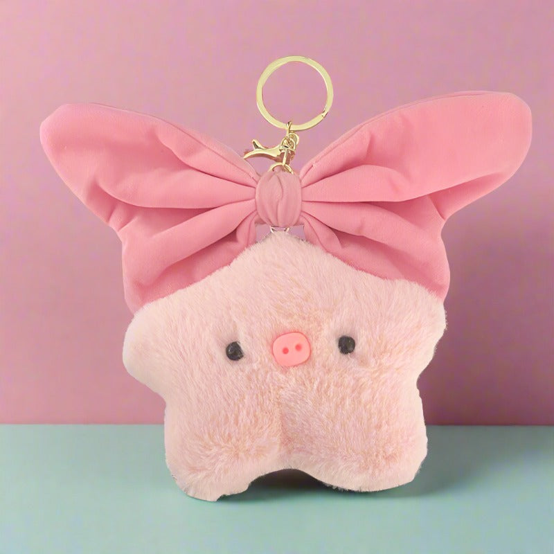 Cute Star Doll Plush Ball Keychain