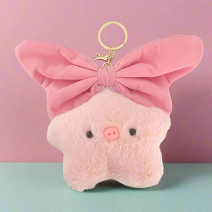 Cute Star Doll Plush Ball Keychain