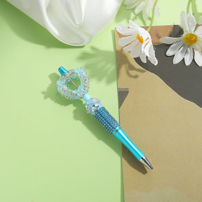 Beaded Pens Colorful Handmade Beaded Twisting Rhinestone Love