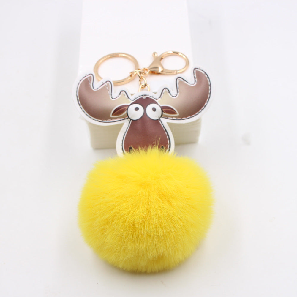 Old Goat Hair Ball Alloy Keychain