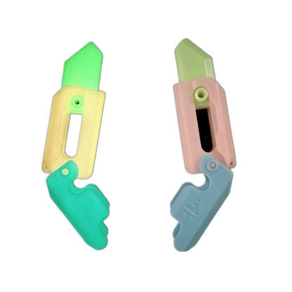 Plastic Luminous Radish Knife Decompression Toys
