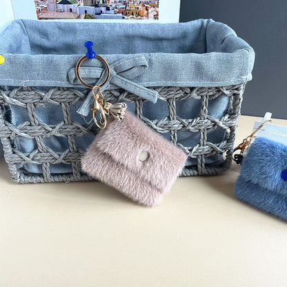 Mini Plush Coin Wallet Keychain