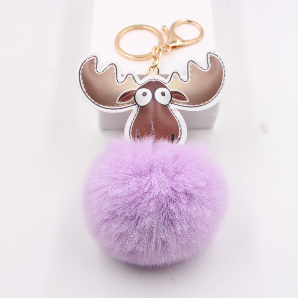 Old Goat Hair Ball Alloy Keychain