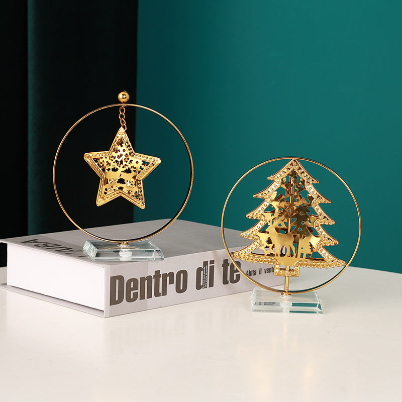 Christmas Decoration Light Luxury Christmas Tree Elk Metal