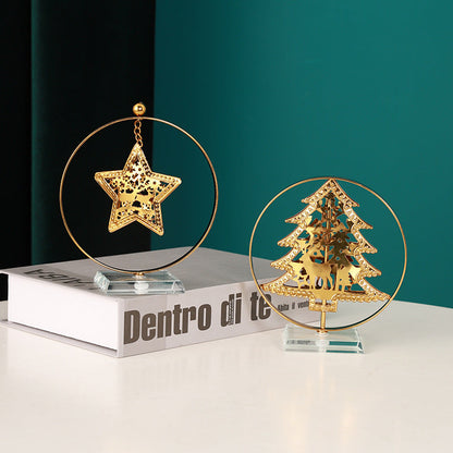 Christmas Decoration Light Luxury Christmas Tree Elk Metal