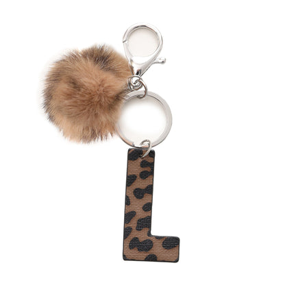 Western Cowboy Leopard Leather Keychains