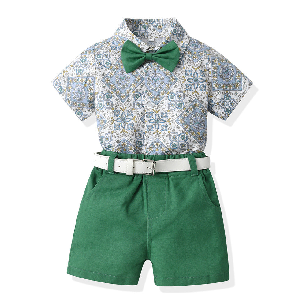 Children's Cotton Short Sleeved Shirt Sets