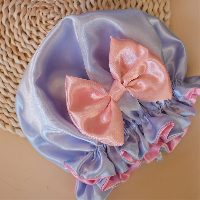 Polyester Kids Bowknot Nightcap