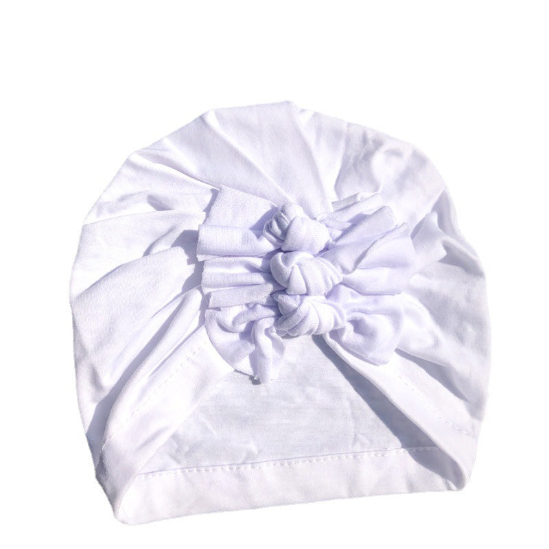 New Bow Baby Hat Spring And Autumn Solid Color Baby Hat Newborn Baby Hat 21 Colors Available Wholesale Baby Hats