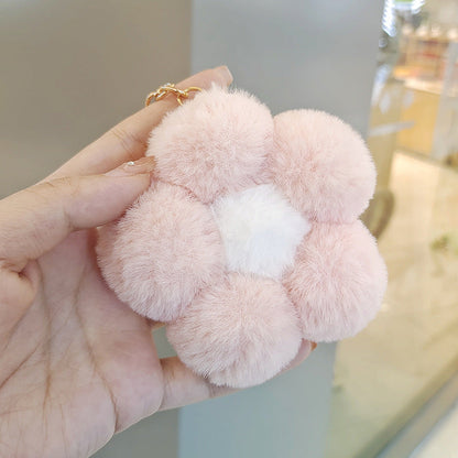 Flower Plush Keychain
