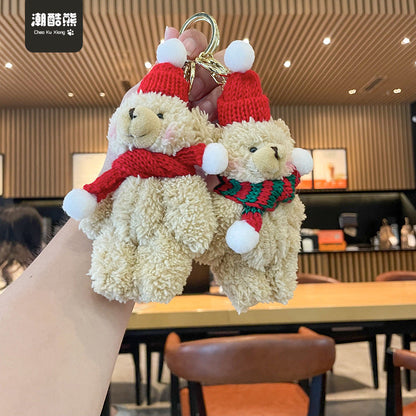 Christmas Plush Doll Keychains