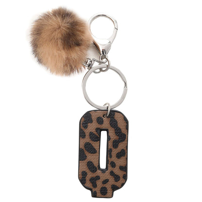 Western Cowboy Leopard Leather Keychains